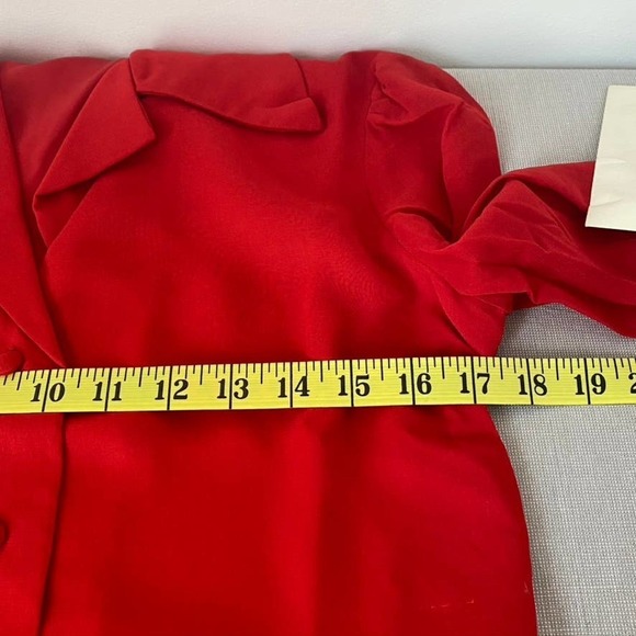 Vintage Morton Myles for Malcolm Charles red button front blouse - Picture 12 of 16